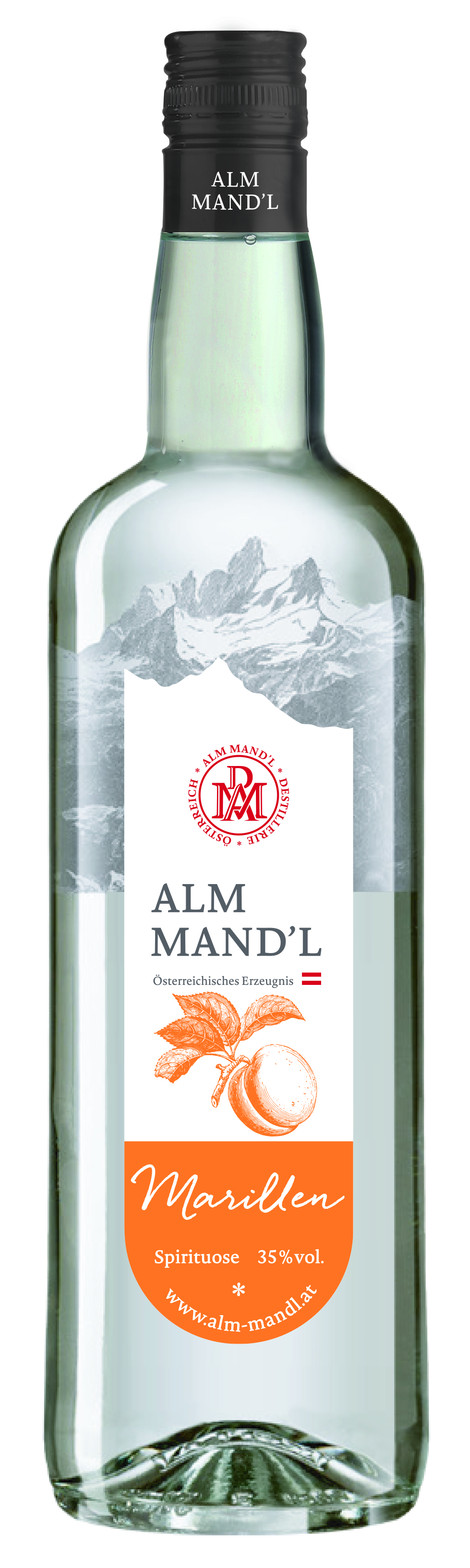 Alm Mand‘l Marillen Schnaps, 1l Alm Mand‘l Marillen Schnaps, 1l
