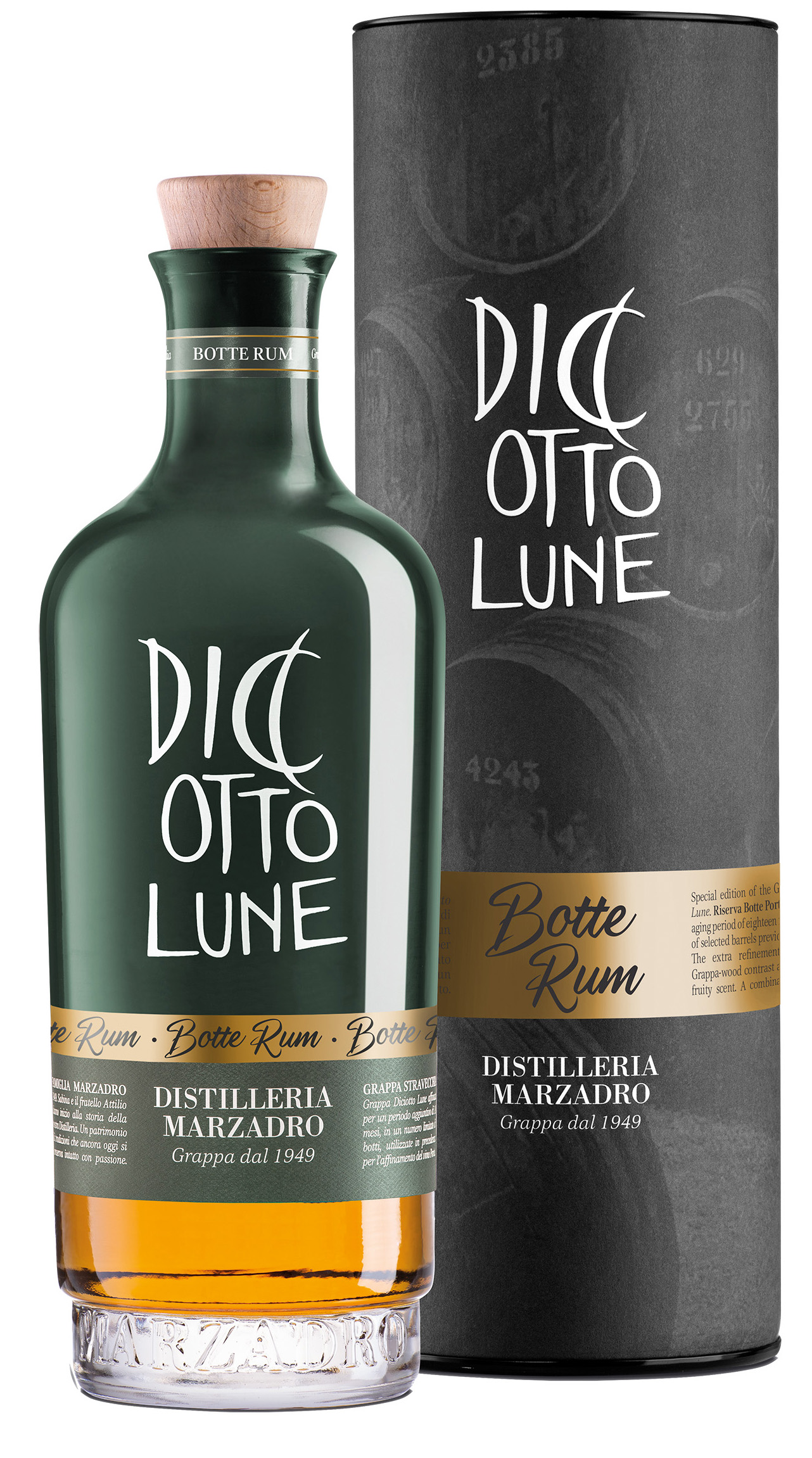 Marzadro Grappa Diciotto Botte Lune Rum, 0,5 l Marzadro Grappa Diciotto Botte Lune Rum, 0,5 l
